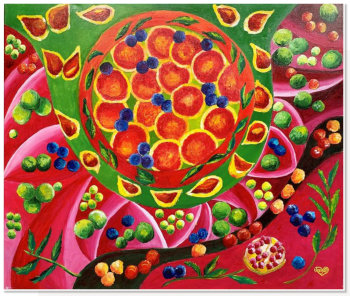 Janivfer Lim. Fruitfulness. Acrylic on canvas.