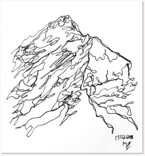 Tan Meng Jun. The Hike of Life. Ink on paper.