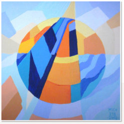 Michelle Yong. Sail Free 3. Acrylic on canvas.