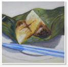 Evelyn Chung. Rice Dumpling. Acrylic on canvas.