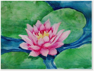 Pauline Chew. Lily. Watercolour on paper.