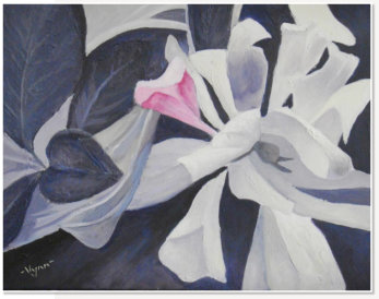 Vynn Tan. Abstract Floral. Acrylic on canvas.