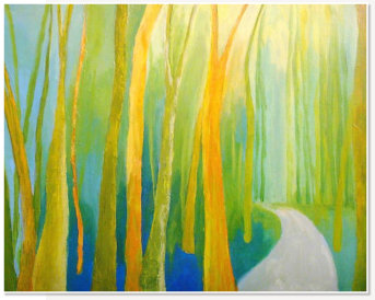 Chen Yun. Trees. Acrylic on canvas.
