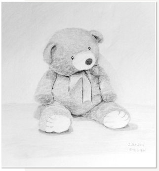 Tan Eng Chew. Teddy Bear. Pencil on paper.