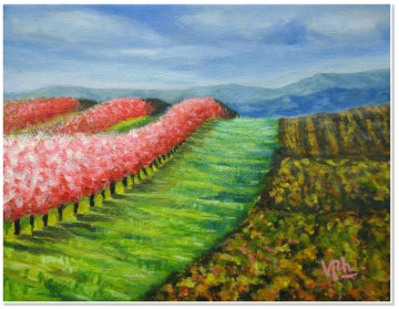 Vina P Hermanto. Landscape. Acrylic on canvas.