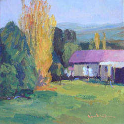 Red Roof House   075   2008   Acrylic on canvas   30 x 30 cm   SGD1,000