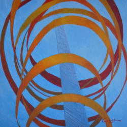 Round and Round 1   2013   Acrylic on canvas panel   30 x 30 cm   SGD1,500