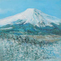 Mt Fuji 042 2008 Acrylic on canvas 35.5 x 35.5 cm