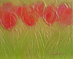 Tulips 242 2008 Acrylic on canvas 25 x 20 cm