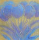 Pathalo Blue Tulips 2018 Acrylic on canvas 61 x 61 cm