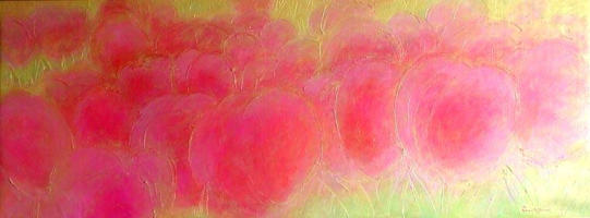 Blossom Celebration   2007   204 x 77 cm   Acrylic on canvas