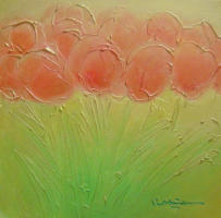 Tulips 2 2010 Acrylic on canvas 30 x 30 cm